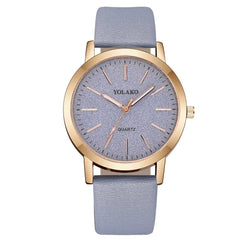 Watch Women Quartz Large Round Face Luxury Leather Band Fashion Brand Ladies Elegant Wristwatch Gift