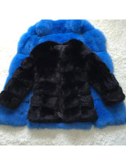 Women's Luxury Long Faux Fox Fur Coat Thick Warm Winter Fluffy Faux Fur Jacket Coats