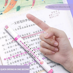 Highlighter Pen Set 6pcs Curve Roller Tip Pattern Outline Art Marker Liner Painting Scrapbooking