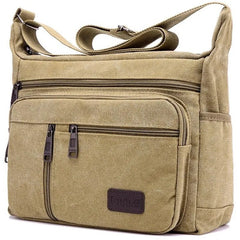 Canvas Shoulder Bag Men Casual Tote Travel Crossbody Messenger Durable Everyday Handbag