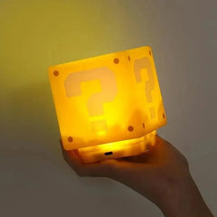 Night Light LED Question Mark Brick Design Music USB Charging Desk Lamp Birthday Christmas Gift