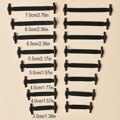 Shoelaces No-Tie Silicone 16-Piece 12 Colors Elastic Lazy Creative Rubber Lace Kids Adults Sneakers