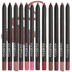 Lip Liner Pencil Waterproof Matte 12 Colors Red Contour Tint Long Lasting Non-Stick Moisturizing Makeup