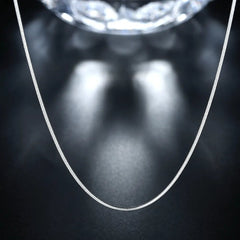 Snake Chain Necklace Unisex 925 Sterling Silver 1mm 10-Piece 16-30 Inch Party Wedding Birthday Gift
