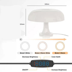 Led Mushroom Table Lamp Italian Inspired Design Handmade Mushroom Bedside Lamp Minimalist Desk Lamp