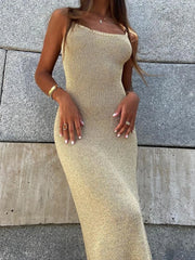 Plus Size Backless Long Dress with High Split for Women Ankle Length Sleeveless Dress Skinny Side Split Party Prom Dresses