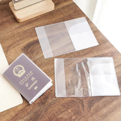 Passport Cover Transparent PVC Waterproof Durable Protective Case Wallet Credit Card Documents Pouch