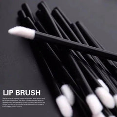 Lip Brush Set 50-Piece Disposable Eyelash Mascara Applicator Lipstick Wand Cosmetic Makeup Tool