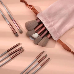 Makeup Brush Set 13-Piece Eye Shadow Foundation Eyeshadow Blush Cosmetic Soft Beauty Brushes with Bag