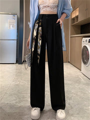 High Waist Wide Leg Pants Women Button-Up Casual Comfortable Everyday Fashion Trousers