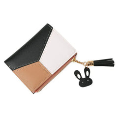 Women's PU Leather Wallet Women's Purse Card Holder Foldable Portable Lady Coin Purses