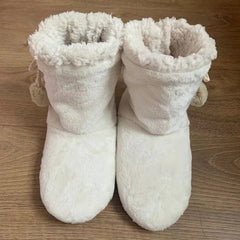 Indoor Slippers Winter Warm Flannel Fuzzy Boots Non-Slip Cozy Fleece House Shoes Women Men Plush
