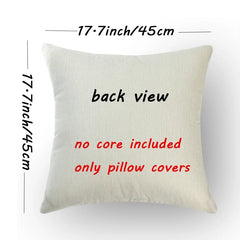 Throw Pillow Cover Set 4-Piece Outdoor Patio Flower Print Spring Summer Garden Furniture Bench Chair