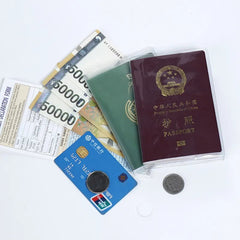 Passport Cover Transparent PVC Waterproof Durable Protective Case Wallet Credit Card Documents Pouch