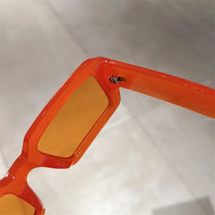 Vintage Rectangle Sunglasses Fashion Square Candy Color Shades Eyewear Trendy Retro Women Men UV400 Sun Glasses