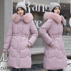 Hooded Drawstring Coat Women Loose Casual Warm Winter Outerwear Fashion Jacket