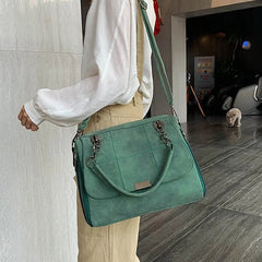 Shoulder Bag Women Soft Scrub Leather Luxury Crossbody Chic Designer Inspired Handbag Purse