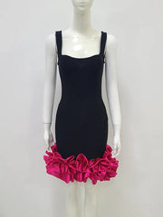 Mini Dress Women Bodycon Bandage Sleeveless Tank Black Hot Pink White Chic Party Clubwear Performance