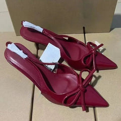 Red slingback shoes