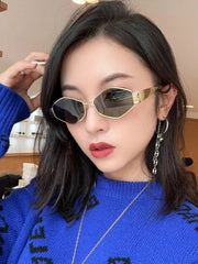 Sunglasses Unisex UV400 Polygon Trendy Retro Celebrity-Style Fashion Eyewear