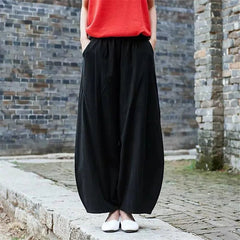 Harem Pants Women Plus Size Casual Oversized Baggy Elastic Waist Retro Loose Trousers Fashion