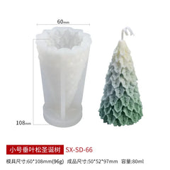 Christmas Candle Mold 3D Tree Silicone DIY Making Kit Handmade Soap Plaster Resin Baking Holiday Gift