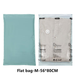 Vacuum Storage Bags Large No-Pump Plastic Compression Clothes Blankets Travel Organizer Cover Set