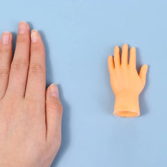 Tiny Hand Toy 2-Pack Funny Rubber Finger Puppet Mini Creative Small Hand Model Novelty Gift Kids
