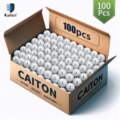Box of Caiton golf balls with 100 pieces visible