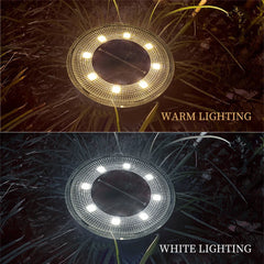 Waterproof LED Outdoor Solar Power Ground Light Lighting-Control Path Deck Lights Yard Driveway Lawn Garden Decoration Lamps