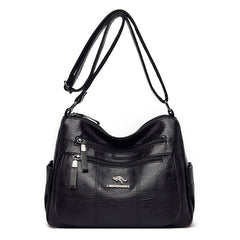 Faux Leather Shoulder Bag Women Luxury Designer Vegan Large Capacity Crossbody 6 Colors Purse
