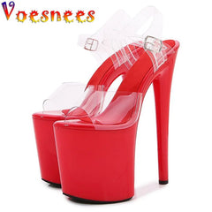 Platform high heels red
