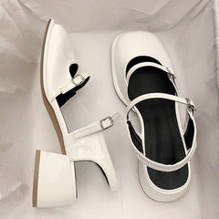 Round Toe Buckle Strap Sandals Women Non-Slip Casual Comfortable Summer Fashion Shoes