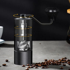 Manual Coffee Grinder Stainless Steel Professional Double Bearing Adjustable Hand Burr Coffee Bean Grinder