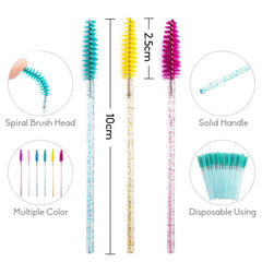 Eyelash Brush Comb Disposable Crystal 50-300 Pcs Lash Extension Mascara Wand Professional Makeup Tool