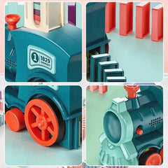 Domino Train Toy Kids Automatic Laying Set Creative Games Educational Learning Gift Boys Girls