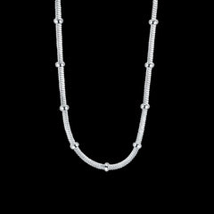 Snake Chain Necklace Women 925 Sterling Silver Simple Beads Wedding Fashion Jewelry Christmas Gift