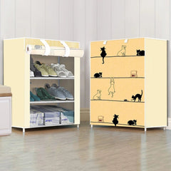 Shoe Rack Cabinet Organizer Multilayer Simple Storage Ergonomic Household Shoe Cabinet Space Saver