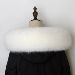 Faux Fox Fur Collar Shawl Women Winter Coat Scarf Wrap Warm Elegant Fashion Accessory