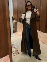 Suede Coat brown