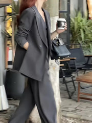pant suit grey