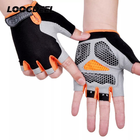 Cycling Gloves Unisex Anti-Slip Anti-Sweat Half Finger Breathable Anti-Shock Sports Bike Bicycle Gloves