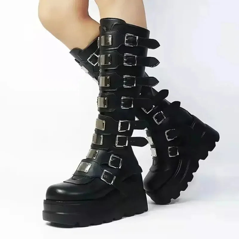 Calf High Boots black