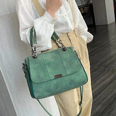 Shoulder Bag Women Soft Scrub Leather Luxury Crossbody Chic Designer Inspired Handbag Purse