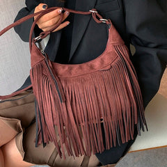Crossbody Bag Women Tassel Y2K Retro Luxury Party Evening Handbag Purse Fashion