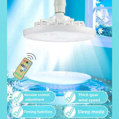 Ceiling Fan Light LED 2-in-1 Three-Speed Remote Wall Control Bedroom Home Lamp Bead Fixture