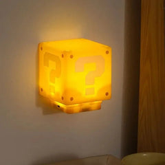 Night Light LED Question Mark Brick Design Music USB Charging Desk Lamp Birthday Christmas Gift