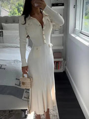 Mermaid Midi Dress white