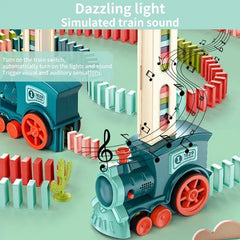 Domino Train Toy Kids Automatic Laying Set Creative Games Educational Learning Gift Boys Girls