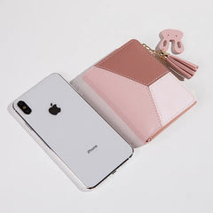 Women's PU Leather Wallet Women's Purse Card Holder Foldable Portable Lady Coin Purses